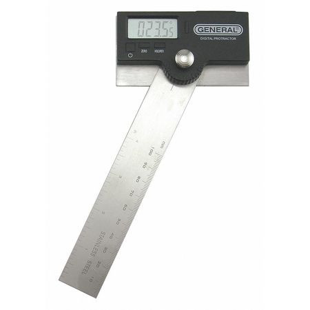 GENERAL 1702 DIGITAL PROTRACTOR SS 6 IN 0 TO 180 DEG