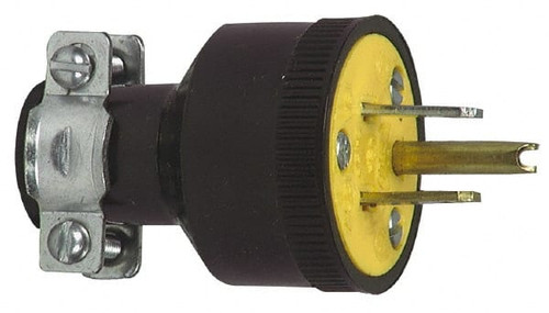 COOPER WIRING 1709-BOX BLK RUBBER GROUND 3WIRE PLUG