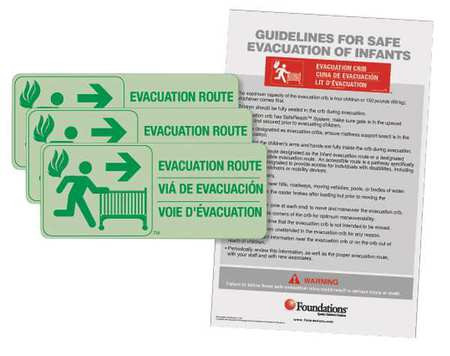 FOUNDATIONS 1963006 INFANT EVACUATION SIGNAGE KIT