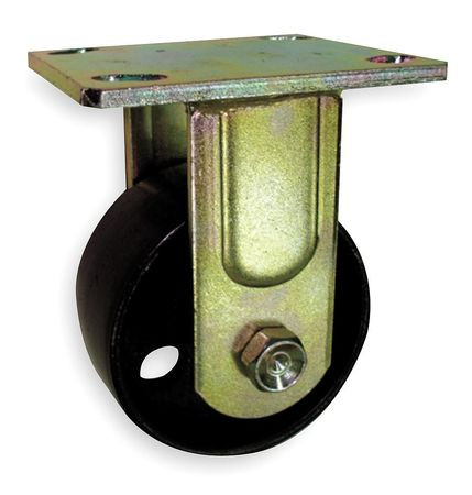 GRAINGER GLOBAL SOURCING 1NVC8 RIGID PLATE CASTER STEEL 6 IN. 1200 LB.