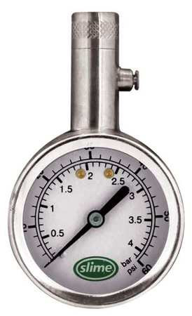 SLIME 20049 GAUGE TIRE W/VALVE BRASS