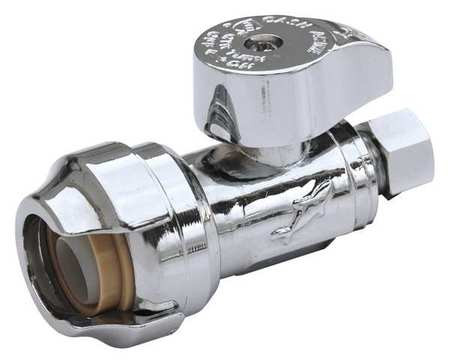 SHARKBITE 23337-0000LF STRAIGHT STOP VALVE, QUARTER TURN, 1/2 X