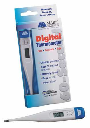 MABIS 15-691-000 DIGITAL THERMOMETER ORAL 2-7/64 IN L