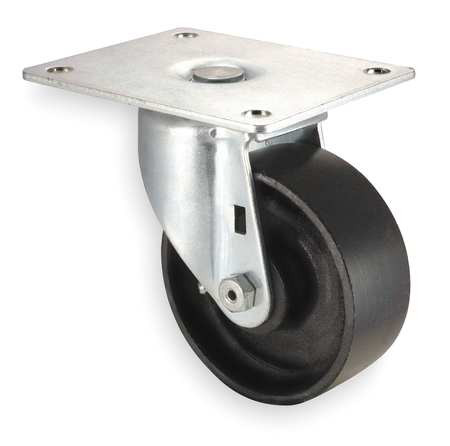 GRAINGER GLOBAL SOURCING 1UKW9 SWVL PLATE CASTER CAST IRN 4 IN 450 LB D