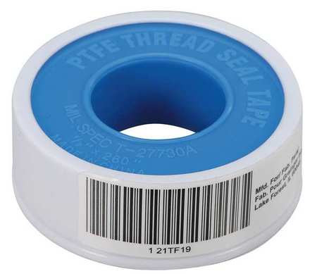 GRAINGER GLOBAL SOURCING 21TF19 SEALANT TAPE 1/2 X 260 IN