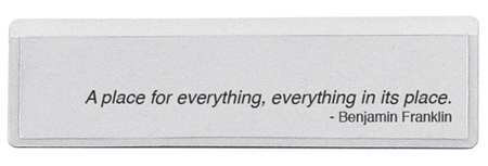 GRAINGER GLOBAL SOURCING 10E822 MAGNETIC LABEL HOLDER 1 X 4 IN PK100