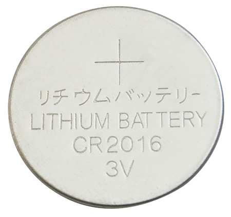 GRAINGER GLOBAL SOURCING 2CUR7 COIN CELL 2016 LITHIUM 3V