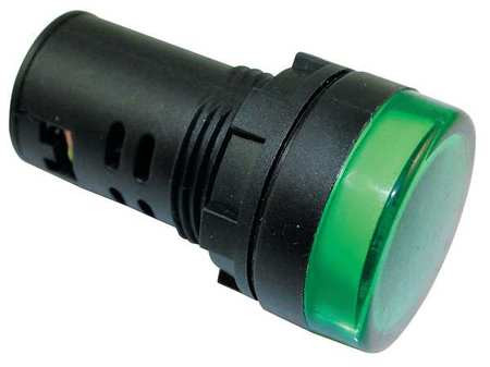 DAYTON 22NZ04 RAISED INDICATOR LIGHT 22MM 120V GREEN