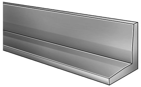 GRAINGER GLOBAL SOURCING 2AUT4 ANGLE STEEL 1/4 IN T 1 1/2 IN LEG 6 FT