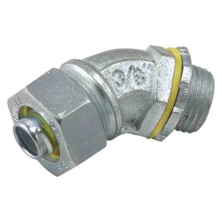 RACO 3444 NONINSULATED CONNECTOR 1 IN. 45 DEG