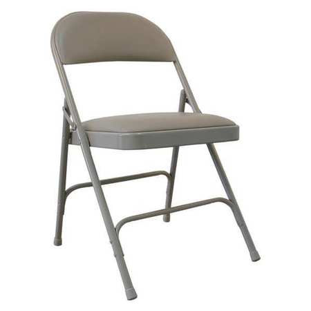 GRAINGER GLOBAL SOURCING 2W158 STEEL CHAIR WITH VINYL PADDED BEIGE