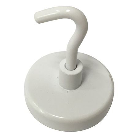 GRAINGER GLOBAL SOURCING 3DXY9 MAGNETIC HOOK WHITE 14 LB PK2
