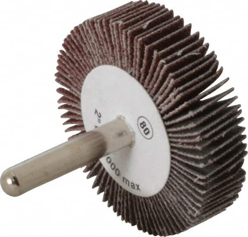 CGW ABRASIVES 39926 FLAP WHL,2X.5X1/4,A/O,80G