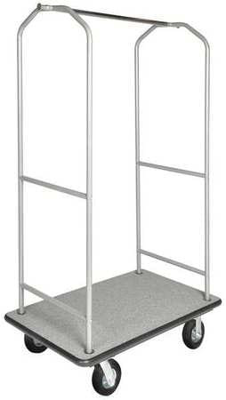 CSL FOODSERVICE AND HOSPITALITY 2005BK-060-GRY BELLMANS CART POWDER FINISH GRAY CARPET