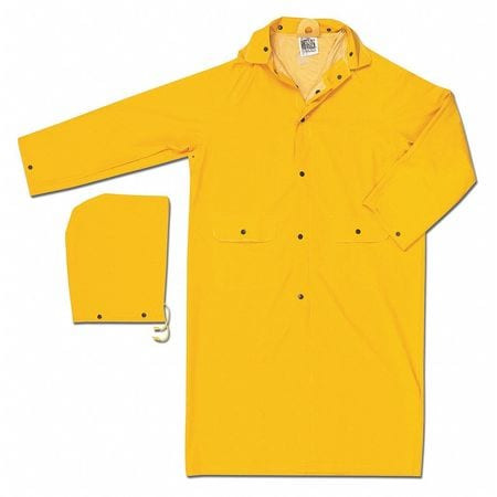 MCR SAFETY 200CX3 CLASSIC .35MM PVC POLY 49 COAT YELLO 3XL