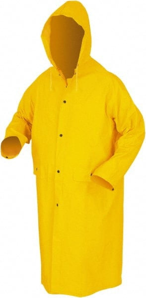 MCR SAFETY 200CX5 CLASSIC 0.35MM PVCPOLY 49 COAT YELLO,5XL