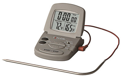 TAYLOR PRECISION PRODUCTS 1470N OVEN THERMOMETER, WITH MEAT PROBE & TIME