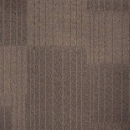 GRAINGER GLOBAL SOURCING 31HL75 CARPET TILE 19-11/16IN. L BROWN PK20