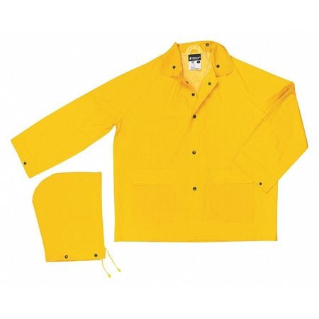 MCR SAFETY 200JX5 CLASSIC .35MM PVC POLY JACKET YELLOW 5XL