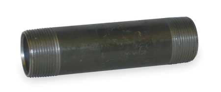 GRAINGER GLOBAL SOURCING 1LMR6 BLACK PIPE NIPPLE THREADED 1-1/2X4 IN