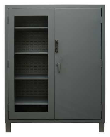 DURHAM MANUFACTURING 3704CXC-BLP4S-95 STORAGE CABINET 78IN.HX60IN.W STEEL
