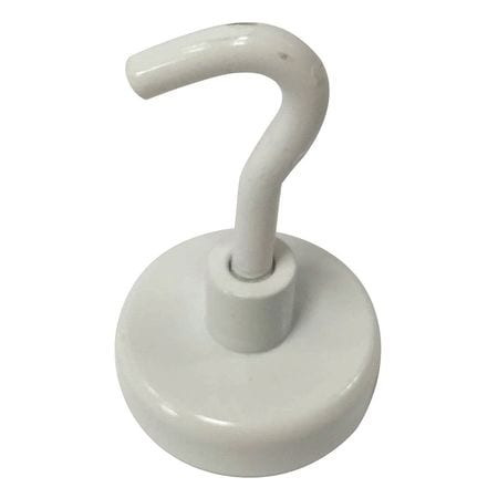 GRAINGER GLOBAL SOURCING 3DXY6 MAGNETIC HOOK WHITE 9 LB 1 IN DIA