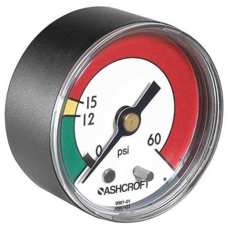 ASHCROFT 20W1005PH01B 60 PSI PRESSURE GAUGE 0 TO 60 PSI 2IN 1/8IN NPT