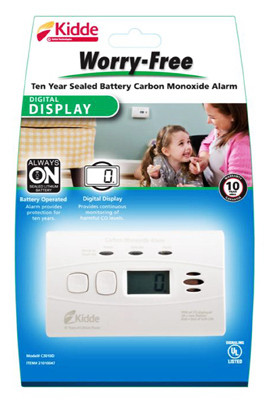 KIDDE 21010047 WORRY-FREE SEALED LITHIUM CO ALARM W/ DI