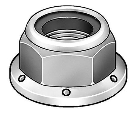 GRAINGER GLOBAL SOURCING 4CAP6 HEX LOCKNUT 3/4-10 GR 2 ZP PK5