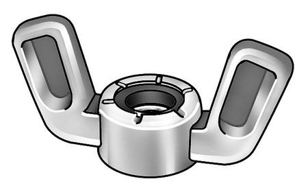 GRAINGER GLOBAL SOURCING 4CAR8 WING NUT NYLON INSERT 1/4-28 PK20