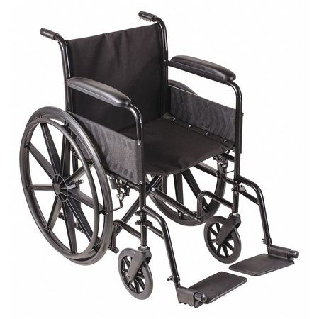 DMI 503-0658-0200 WHEELCHAIR 250 LB 18 IN SEAT SILVER