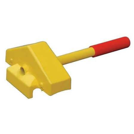 GRAINGER GLOBAL SOURCING 22XW91 RAIL CAR WHEEL CHOCK STEEL YELLOW