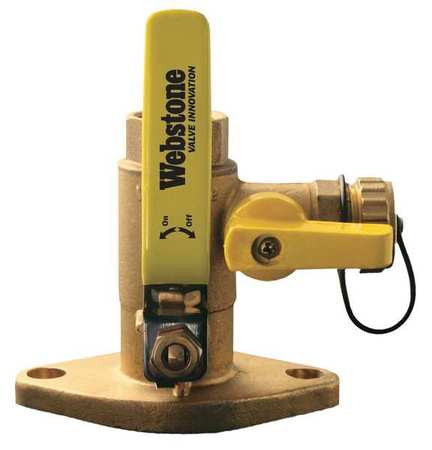 WEBSTONE 40416HV FLANGE BALL VALVE W/DRAIN 1-1/2 IN