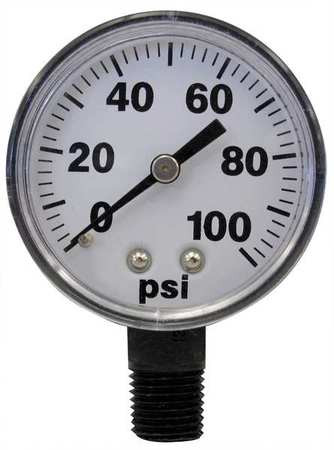 FIMCO INC. 5167007 PRESSURE GAUGE 0 TO 100 PSI 2IN 1/4IN