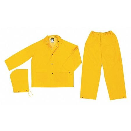 MCR SAFETY 2903X4 CLASSIC, .35MM, PVC/POLYESTER, SUIT, 3 P