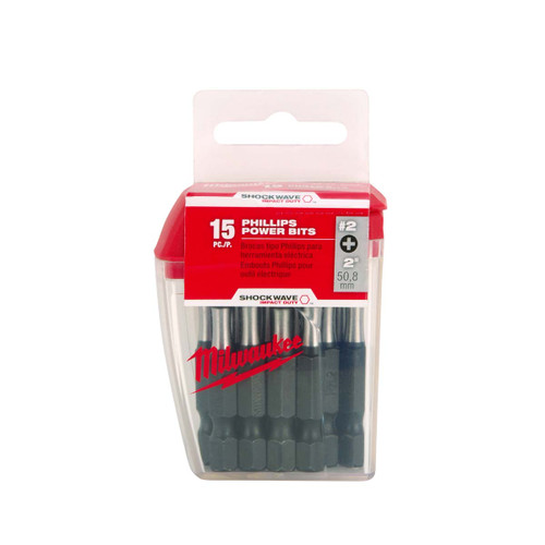 MILWAUKEE ELECTRIC TOOLS 48-32-5004 (5) 15PK 2" PWR BIT PH2 TICTAC