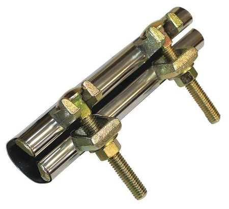 GRAINGER GLOBAL SOURCING 24T957 REPAIR CLAMP TWO BOLT 1-1/4 IN 304 SS