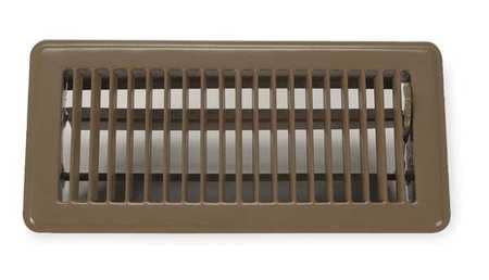 GRAINGER GLOBAL SOURCING 4JRR5 FLOOR REGISTER 4X12 BROWN