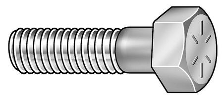 GRAINGER GLOBAL SOURCING 2EY98 HEX CAP SCREW GR 8 1-1/4-7X16