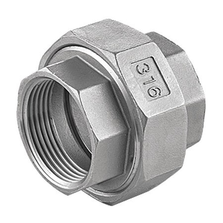 GRAINGER GLOBAL SOURCING 2TY25 UNION 3/8 IN THREADED 316 SS