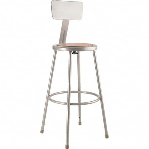 NATIONAL  PUBLIC SEATING CORP. 6230B NPS 30" HEAVY DUTY STEEL STOOL WITH BACK