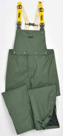 VIKING 3305P-XL RAIN BIB OVERALL,UNRATED,GREEN,XL