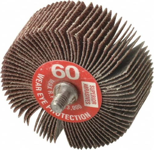 CGW ABRASIVES 39998 FLAP WHL,2.5X1X1/4-20,A/O,60G