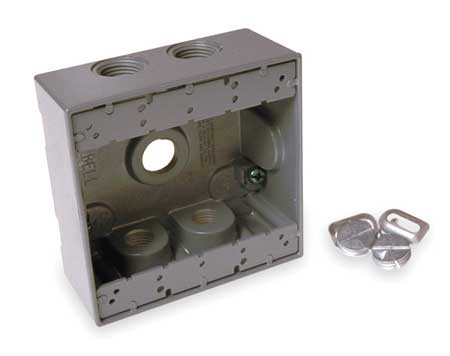 BELL & GOSSETT 5345-0 WEATHERPROOF BOX 2 IN HUB ALUMINUM