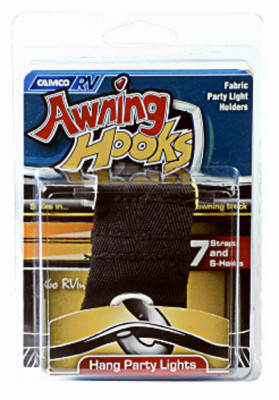CAMCO MFG INC 42733 RV FABRIC AWNING HOOKS, 7-PK.