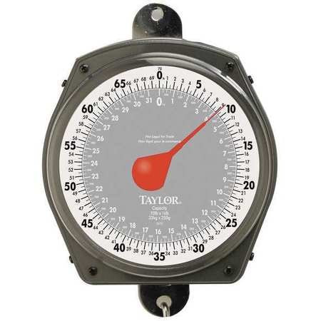 TAYLOR BRANDS 3470410410 MECHANICAL HANGING SCALE 32KG/70 LB DIAL
