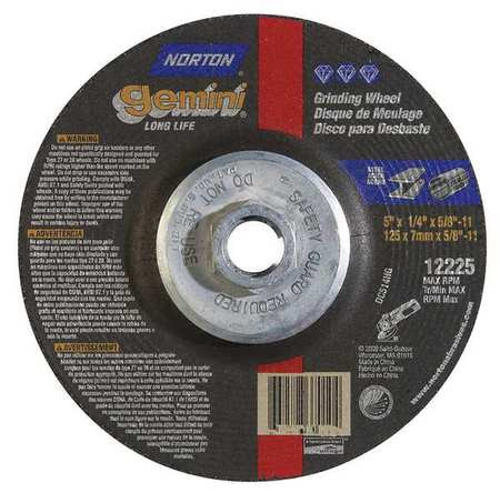 NORTON 66252843597 DEPRESSED CTR WHL T27 5X1/4X5/8-11