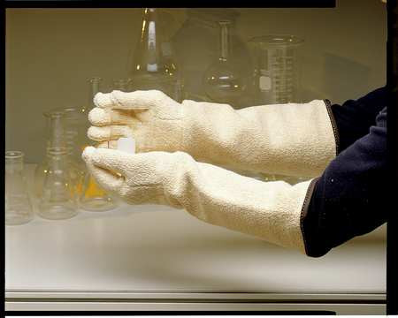 JOMAC 422-5-LS HEAT RESIST GLOVES WHITE TERRY CLOTH PR