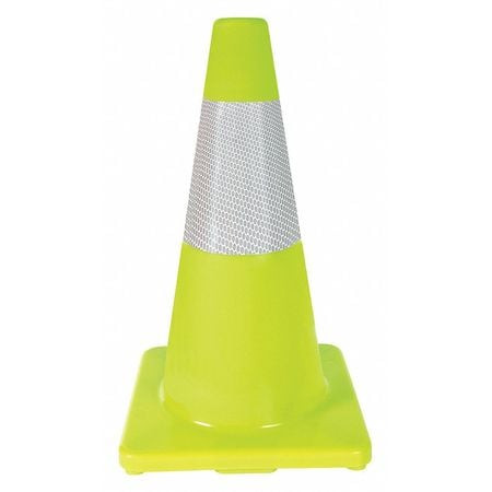 GRAINGER GLOBAL SOURCING 6FHA6 TRAFFIC CONE 18 IN.FLUORESCENT LIME