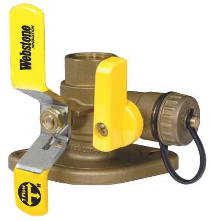 WEBSTONE 41415HV ROTATE FLANG BALL VLVW/DRAIN 1-1/4IN